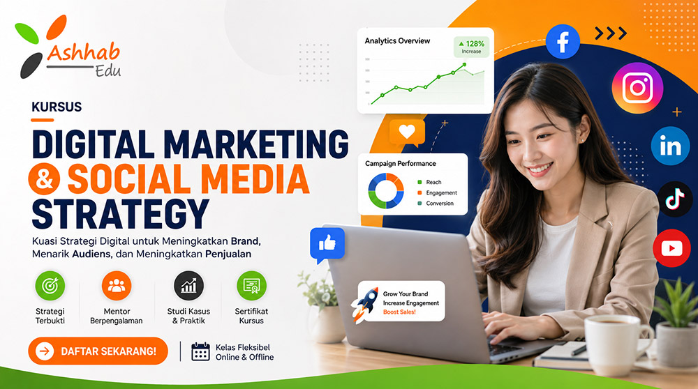 Kursus Digital Marketing & Social Media Strategy Ashhabedu26