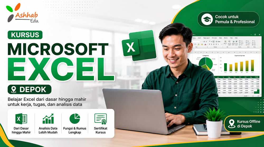 pelatihan training kursus microsoft excel depok ashhabedu26