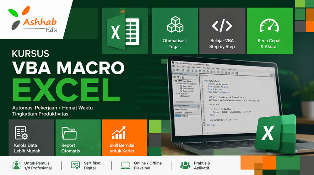 pelatihan training kursus vba macro excel indonesia - Ashhabedu0826
